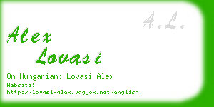 alex lovasi business card